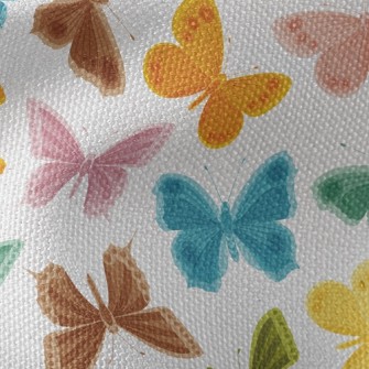 Delicate Flowers And Butterfli Waterproof Canvas