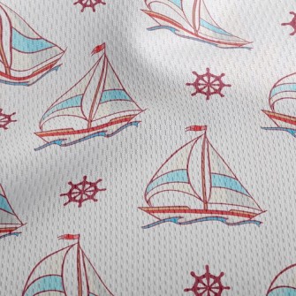 Handsome Sailboat Rudder Athletic Mesh Flat Back
