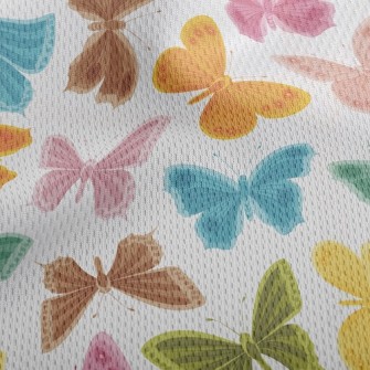 Delicate Flowers And Butterfli Athletic Mesh Flat Back