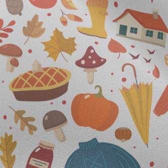 Autumn Pumpkin Pie Maple Leave Chiffon