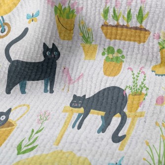 Kittens Playing In The Garden Terry