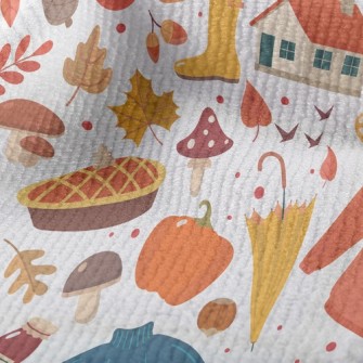 Autumn Pumpkin Pie Maple Leave Terry
