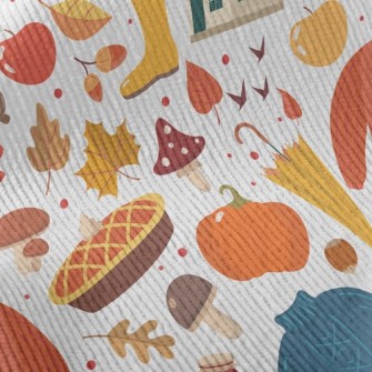 Autumn Pumpkin Pie Maple Leave Standard Corduroy