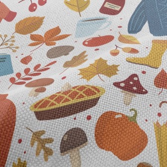 Autumn Pumpkin Pie Maple Leave Performance Linen