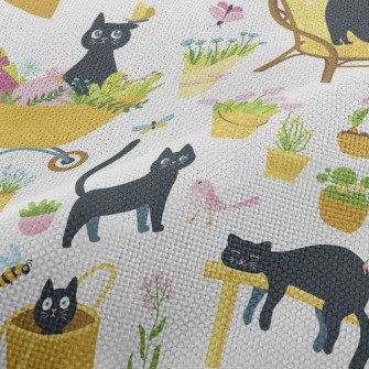 Kittens Playing In The Garden Performance Linen