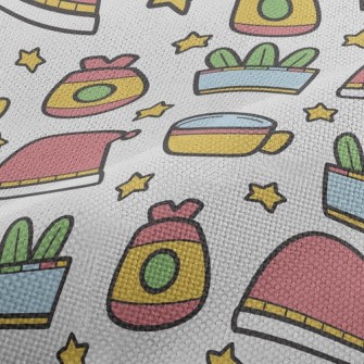 Cartoon Santa Hat Cocoa Performance Linen