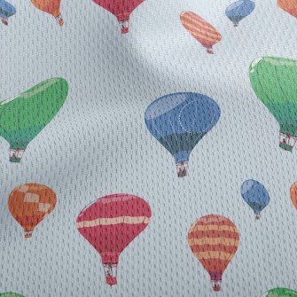 Soaring Hot Air Balloon Athletic Mesh Flat Back