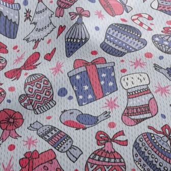 Happy Christmas Gift Exchange Athletic Mesh Flat Back