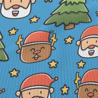 Comic Santa Elk Birdseye Piqué