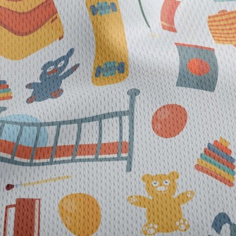 Carefully Decorated Baby Room Athletic Mesh Flat Back