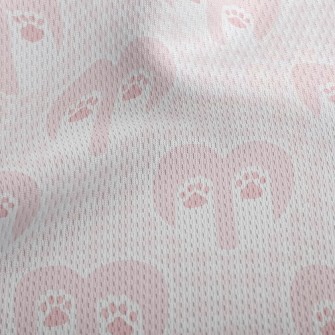 Love Plaid Cat Paw Athletic Mesh Flat Back