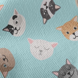 Big Face Cat Head Family Standard Corduroy