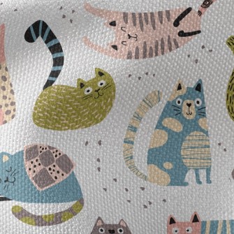 Nordic Childlike Kitten Waterproof Canvas
