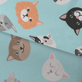 Big Face Cat Head Family Waterproof Oxford