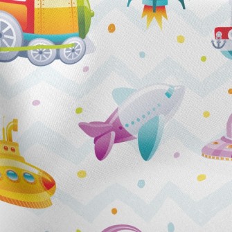 Cartoon Train Rocket Submarine Stretch Ponte