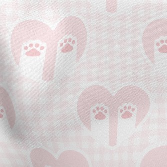 Love Plaid Cat Paw Stretch Ponte