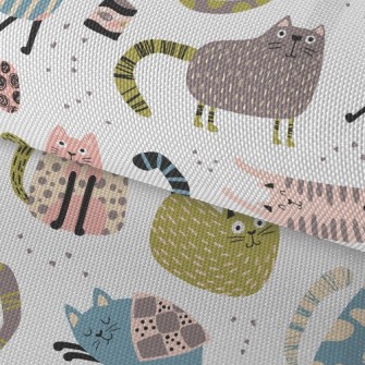 Nordic Childlike Kitten Waterproof Oxford