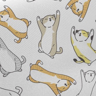 Lazy Tumbling Kitten Twill