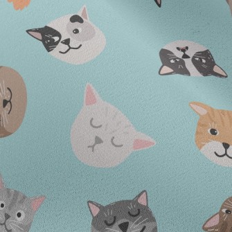 Big Face Cat Head Family Chiffon