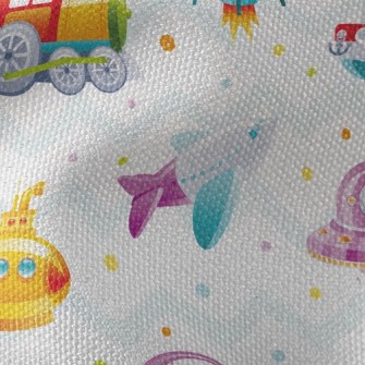 Cartoon Train Rocket Submarine Waterproof Canvas