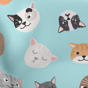 Big Face Cat Head Family Stretch Ponte