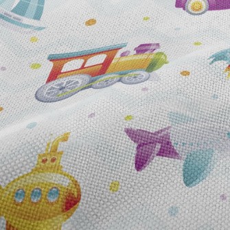 Cartoon Train Rocket Submarine Performance Linen