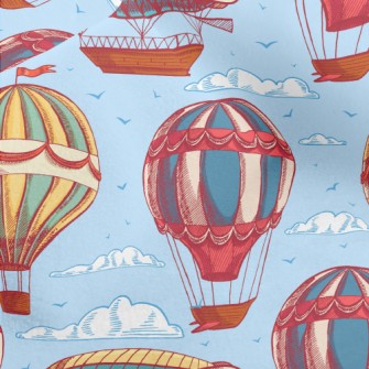 Hot Air Balloon And Flying Boa Micro Fleece