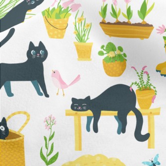 Kittens Playing In The Garden Micro Fleece