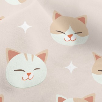 Smiling Cat With Crooked Eyes Micro Fleece