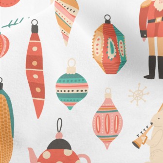 Classic Colorful Christmas Tre Micro Fleece