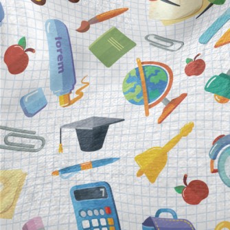 School Supplies Minky