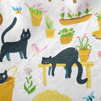 Kittens Playing In The Garden Minky