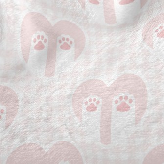 Love Plaid Cat Paw Minky
