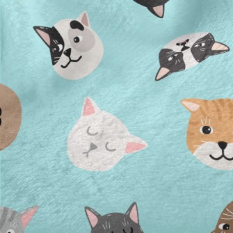 Big Face Cat Head Family Minky