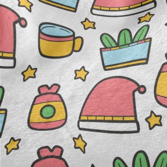 Cartoon Santa Hat Cocoa Minky