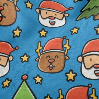 Comic Santa Elk Minky
