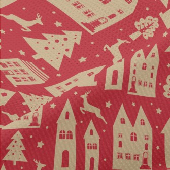 Small And Cozy Christmas House Piqué