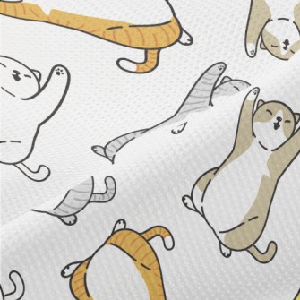 Lazy Tumbling Kitten Piqué