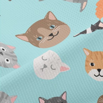 Big Face Cat Head Family Piqué