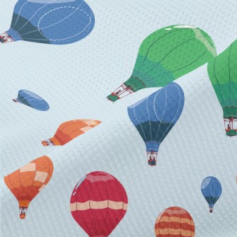Soaring Hot Air Balloon Piqué