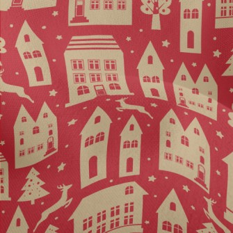 Small And Cozy Christmas House Lightweight Performance Linen