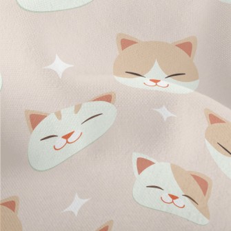 Smiling Cat With Crooked Eyes Lightweight Performance Linen