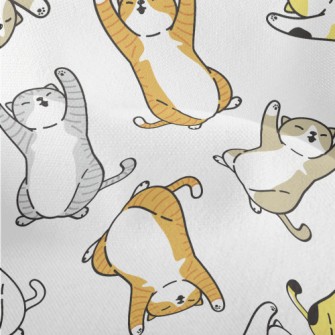 Lazy Tumbling Kitten Lightweight Performance Linen