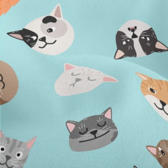 Big Face Cat Head Family Lightweight Performance Linen