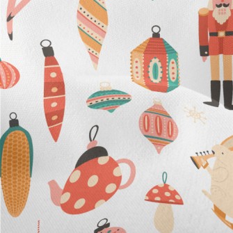 Classic Colorful Christmas Tre Lightweight Performance Linen