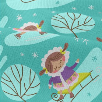 Cute Girl Skating And Skiing Modern Jersey