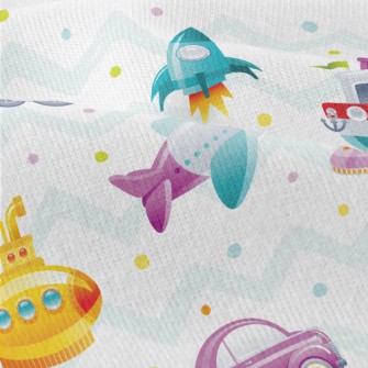 Cartoon Train Rocket Submarine Modern Jersey