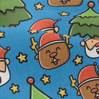 Comic Santa Elk Modern Jersey