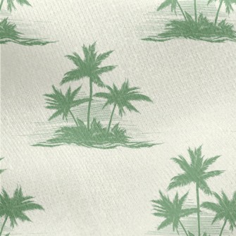 Drifting Island Coconut Tree Jersey Backed Fleece