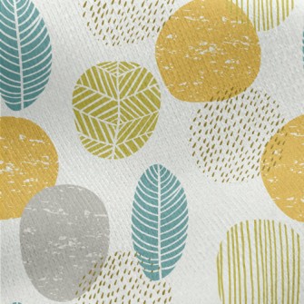 Geometric Splicing Leaves Jersey Backed Fleece